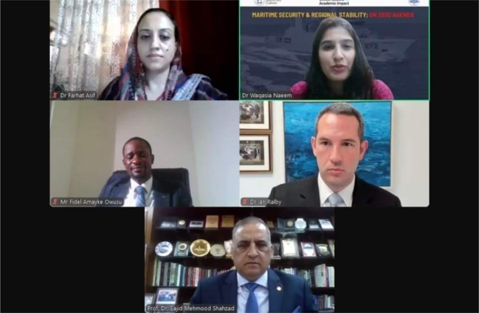 Webinar on ‘Maritime Security and Regional Stability; UN 2030 Agenda’